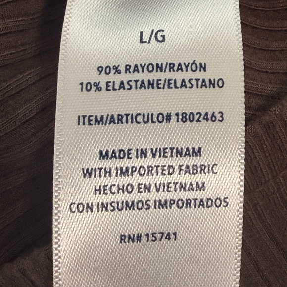 Splendid Chocolate Ribbed Knit Top - Picture 4 of 5